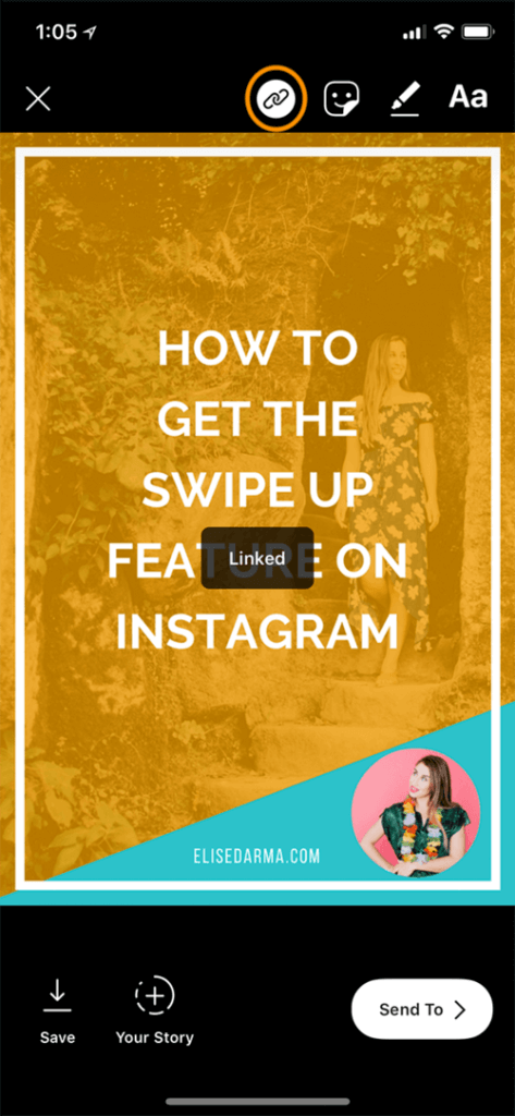 How To Get The Swipe Up Feature On Instagram Elise Darma 473x1024