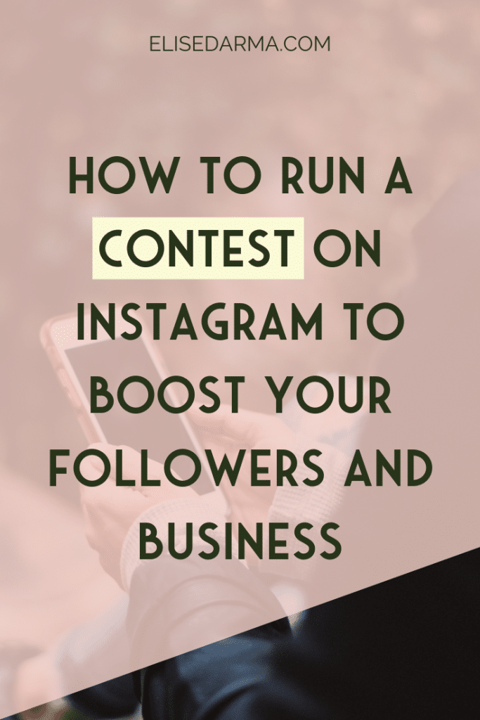 how to run a instagram contest
