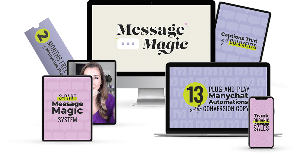 Mockup of the digital course Message Magic